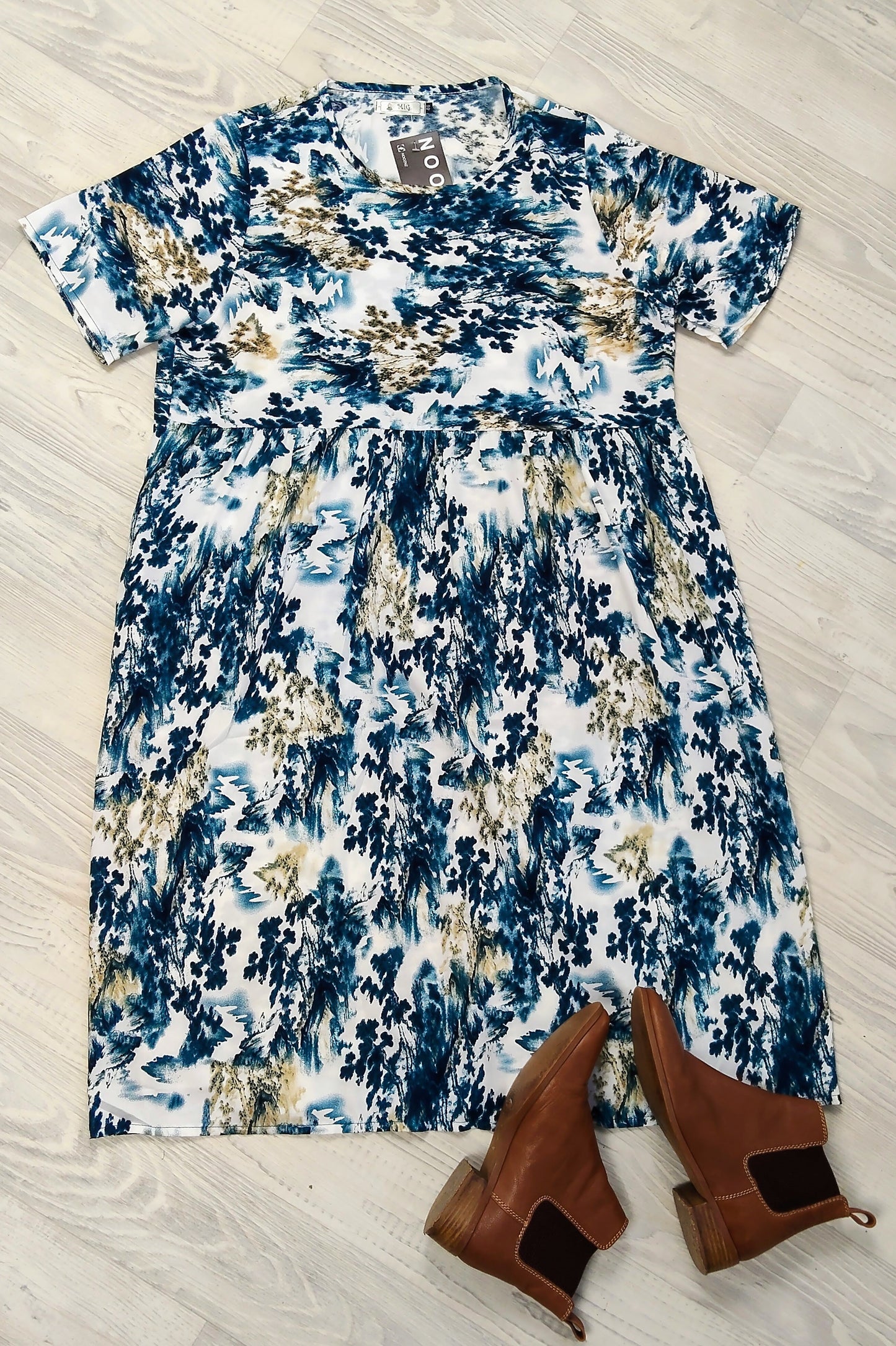 Blue - Vintage China Dress
