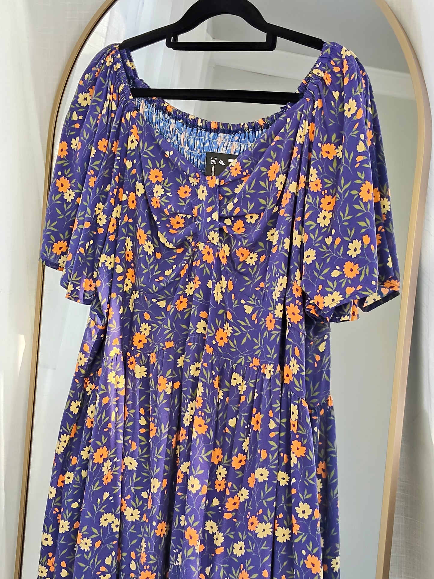 Sweetheart Solstice Dress - Indigo Floral