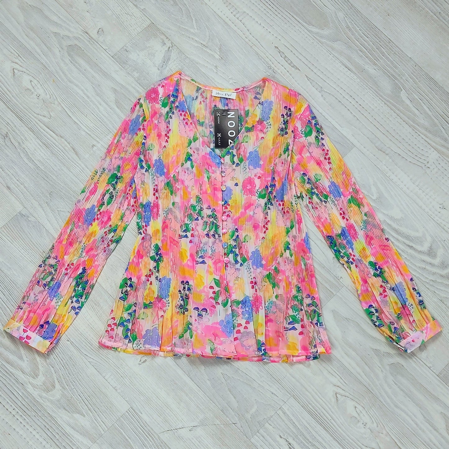 Chiffon Alex Top - Pastel Pink Garden
