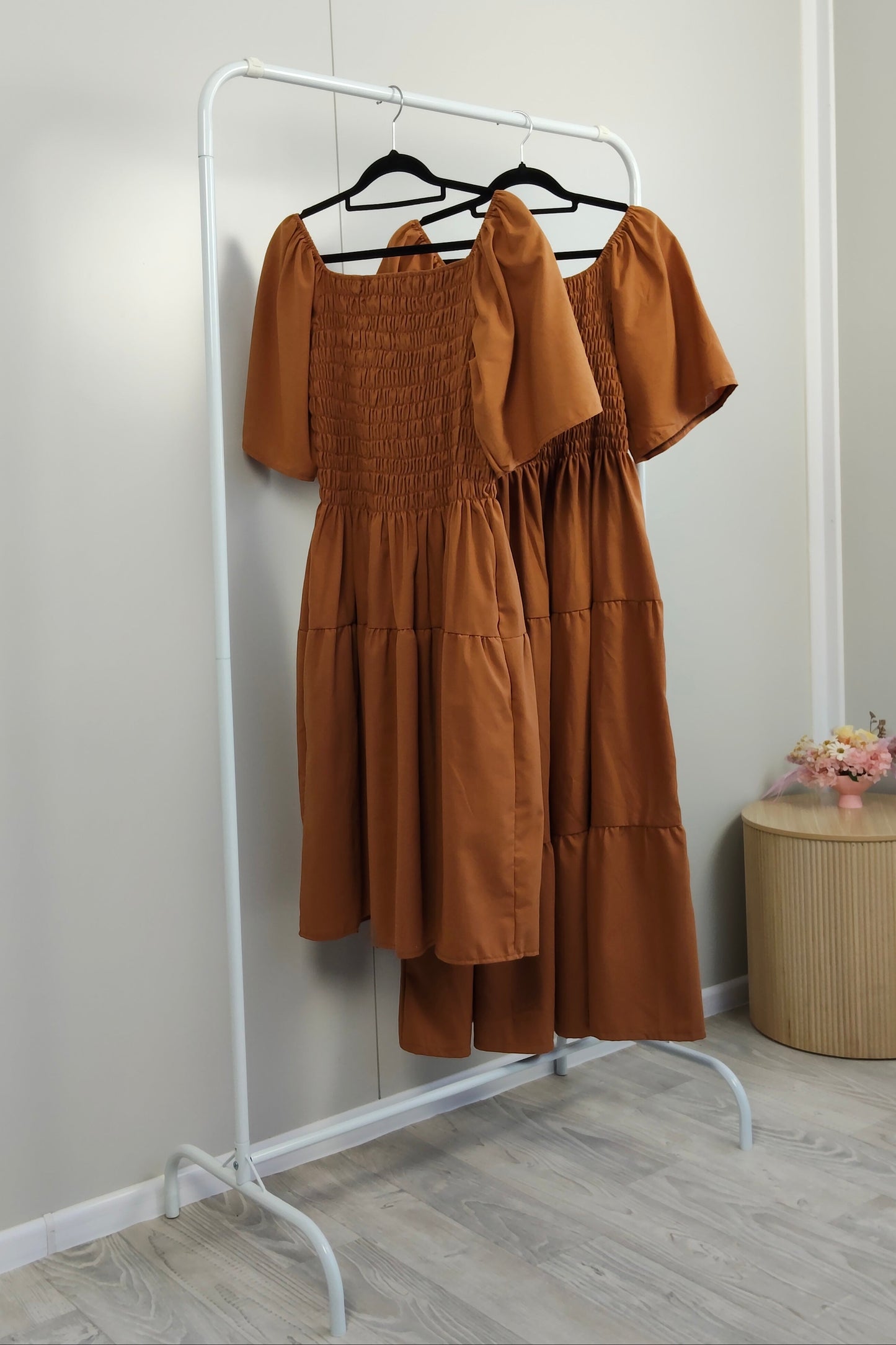 Shirred Bust Soph Maxi - Caramel