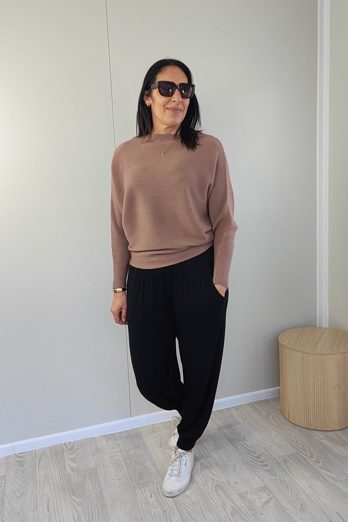 Biscuit - Nellie Ribbed  Batwing Knit