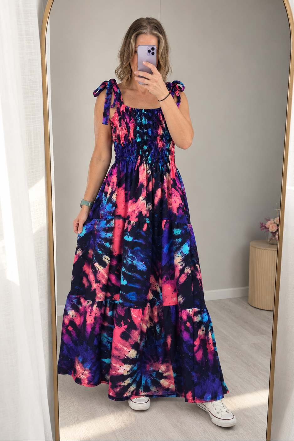 Issey Tiered Maxi - Bright Tie-Dye