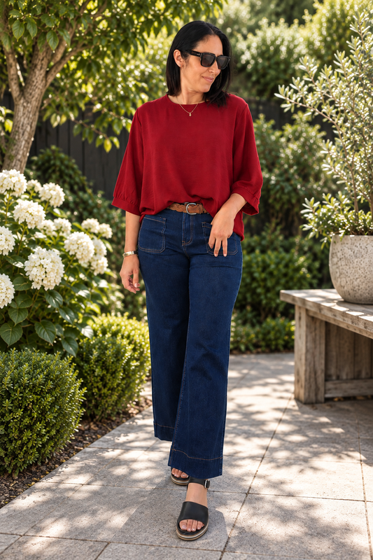 Plain Draped Izzy Top - Burberry