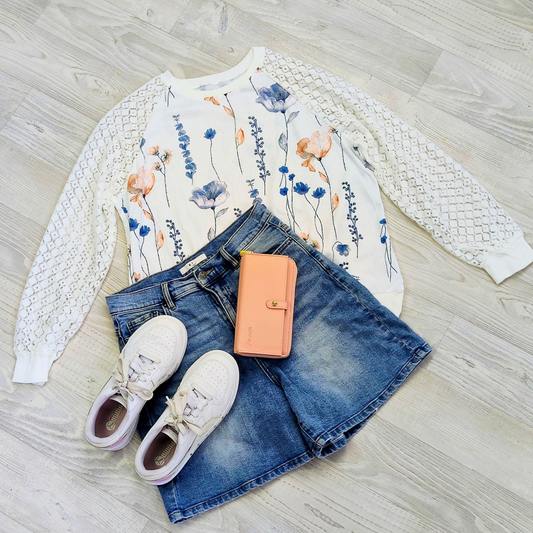 Tamzyn Lace Sleeve Top