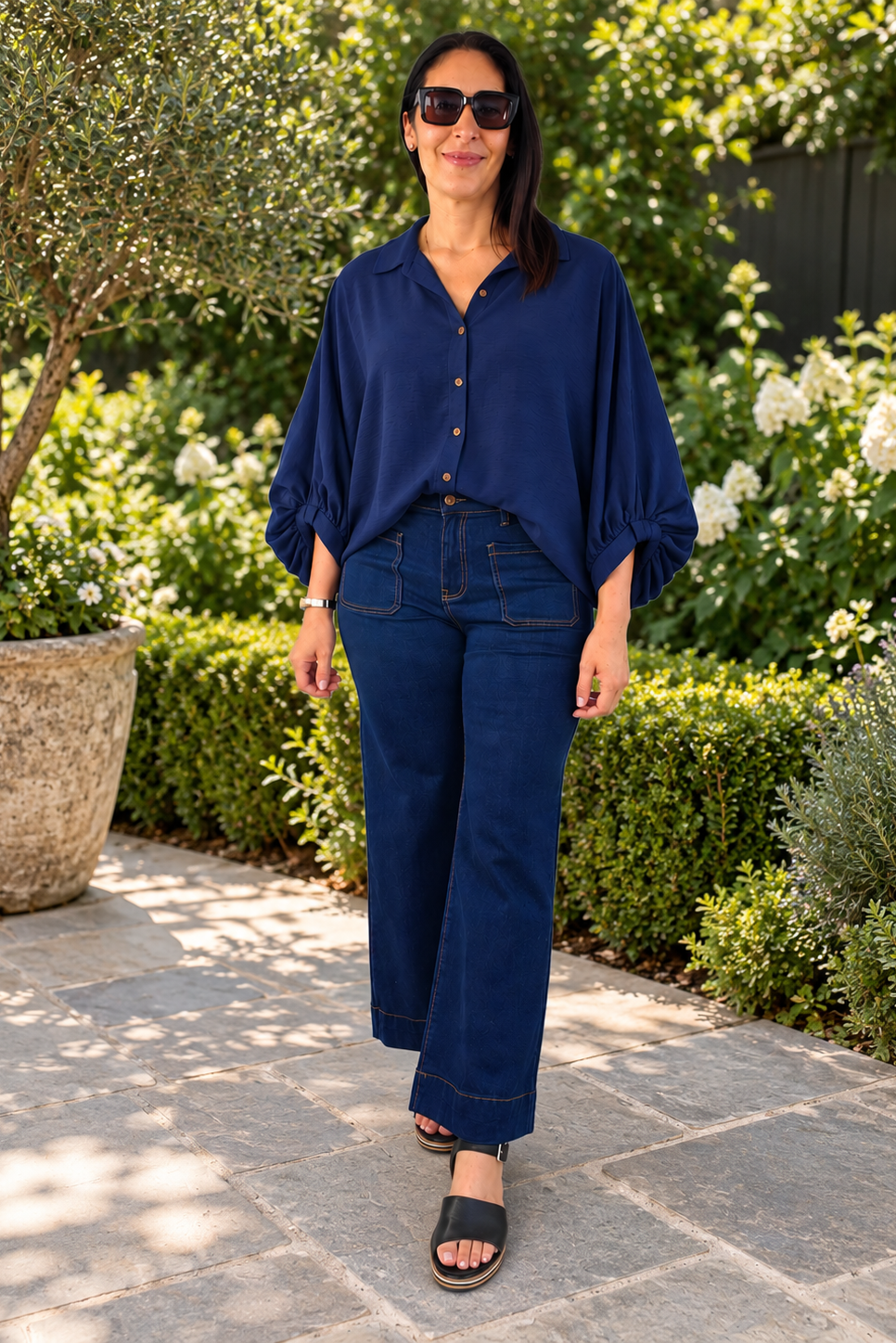 Navy - Loose Raya Shirt