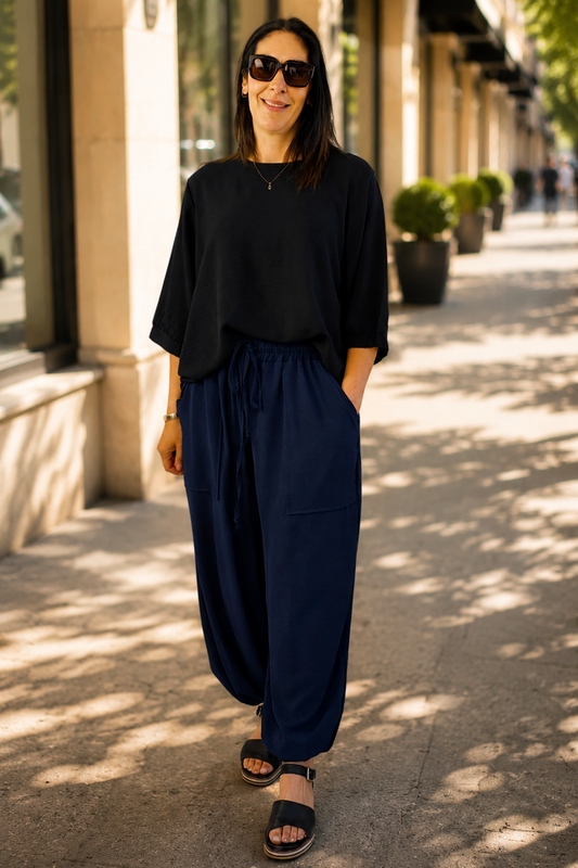 Navy Harem Pants