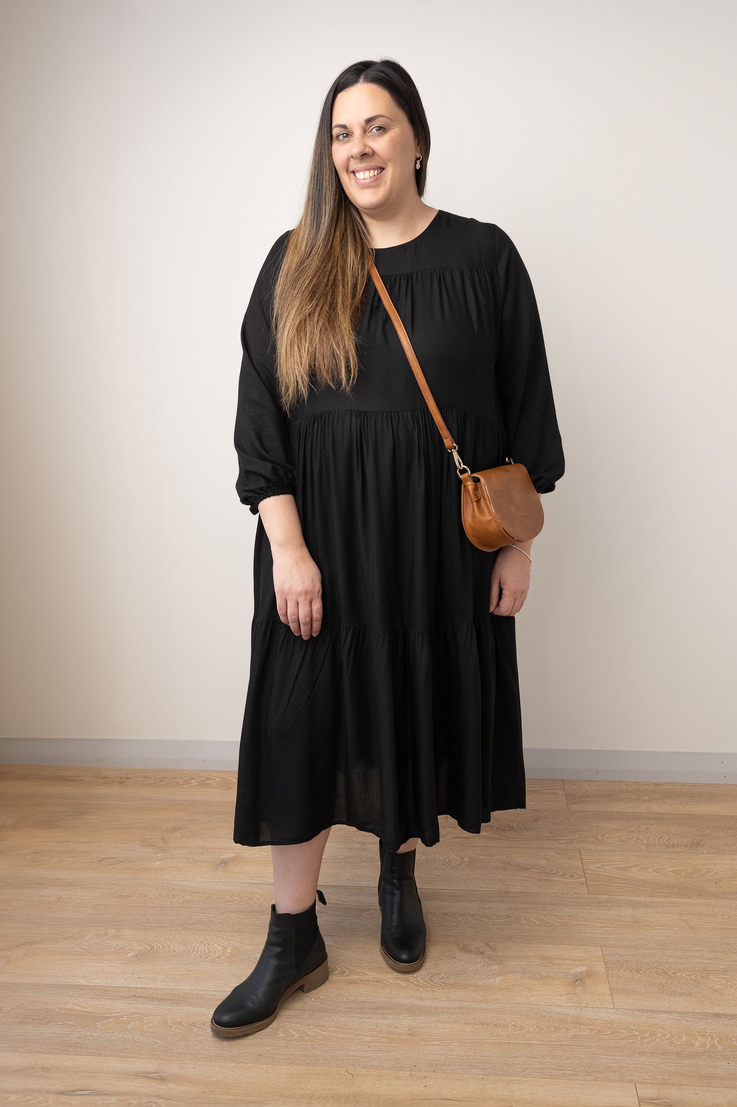 LS Cicely Smock Dress - Black