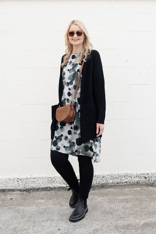 Pale Green Orb - Smock Dress