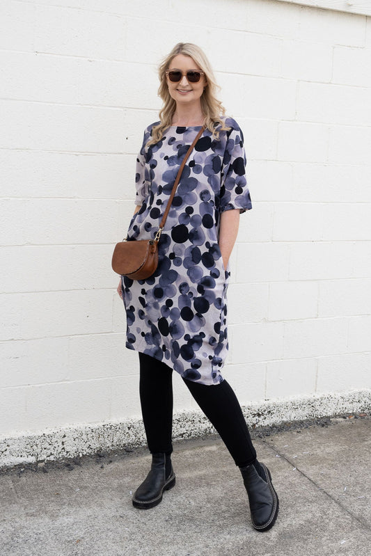 Blueberry Orb - Smock Dress