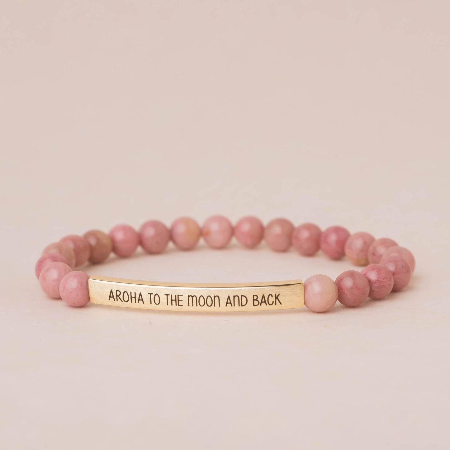 Aroha to the Moon and Back Bracelet - Rhodonite