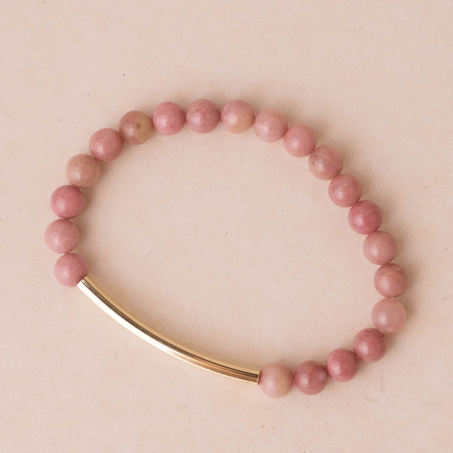 Aroha to the Moon and Back Bracelet - Rhodonite