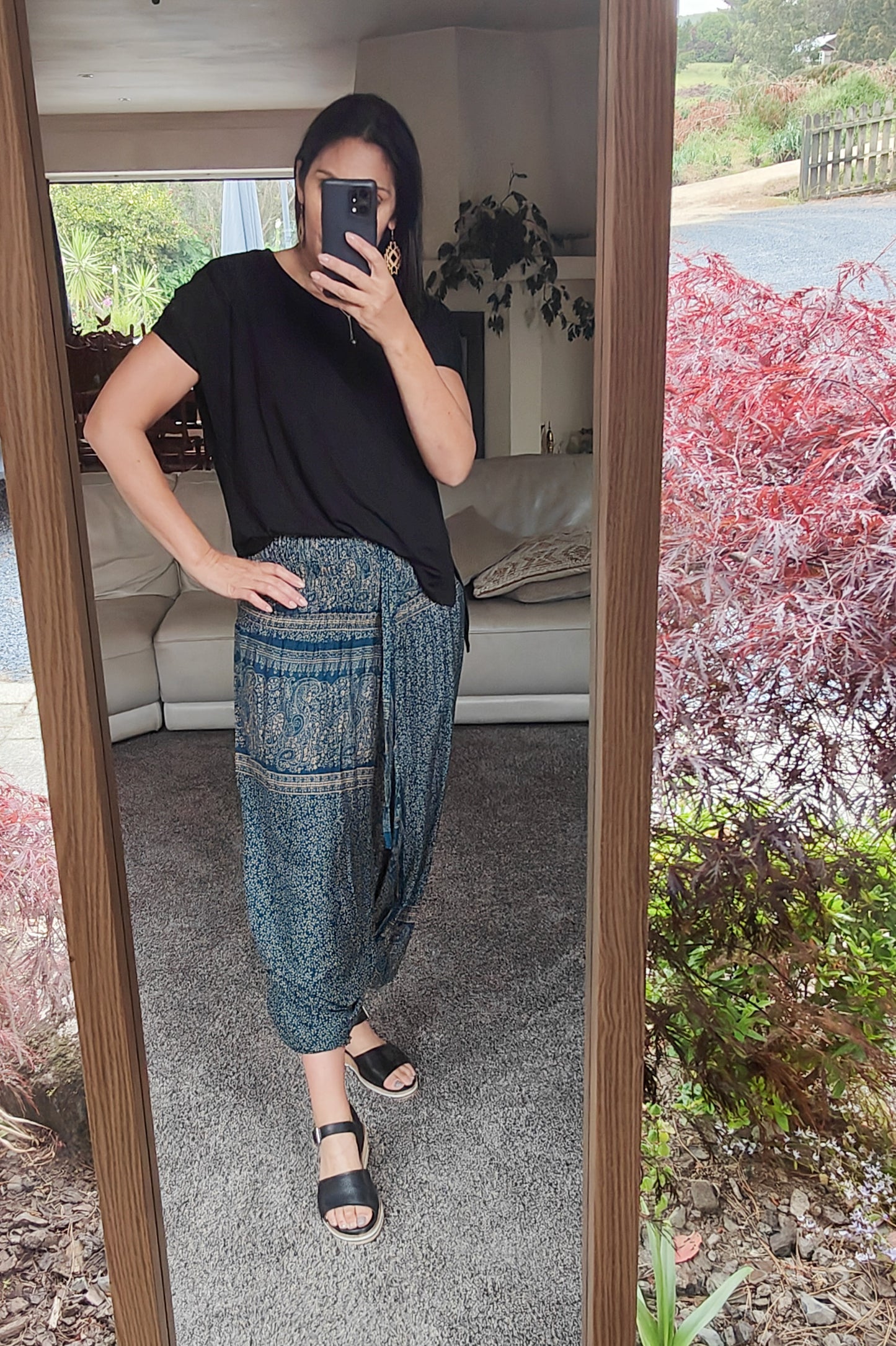 Aladdin Pants/Jumpsuit - Teal Mandala