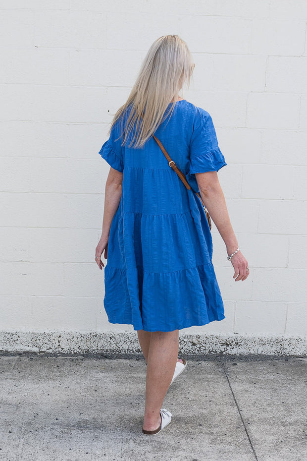 Royal Blue - Textured Annie Dress