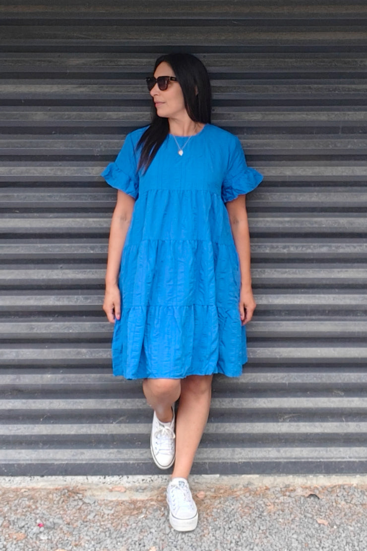 Royal Blue - Textured Annie Dress