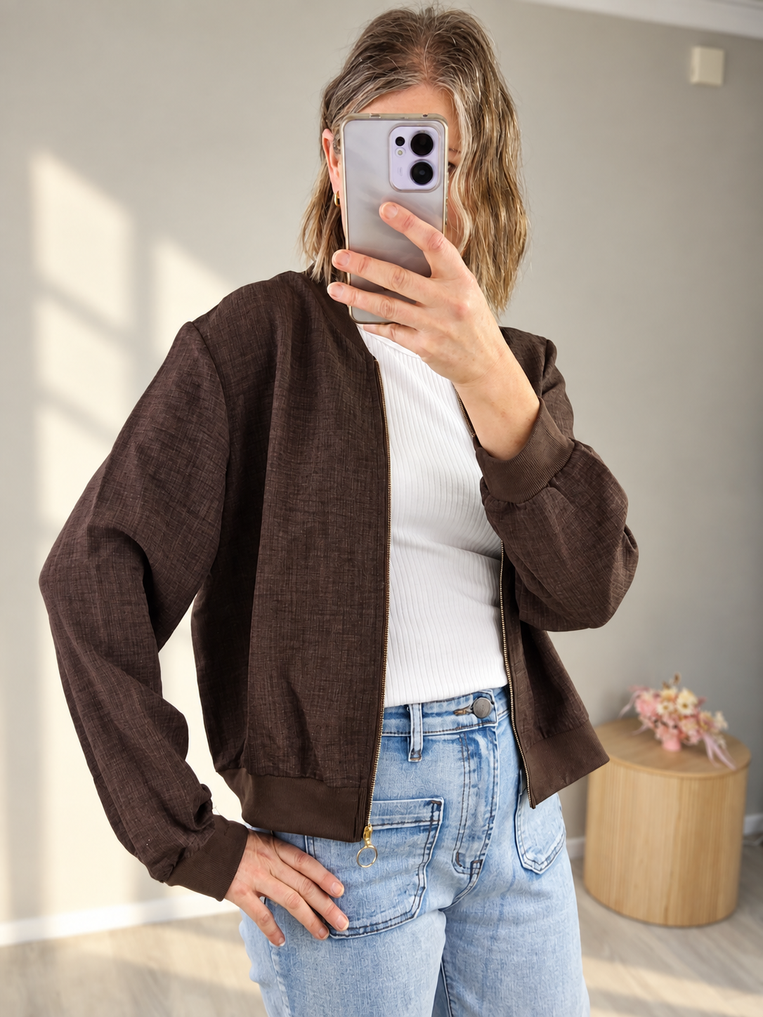 Rustic Chic Zip Up - Espresso