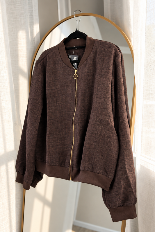 Rustic Chic Zip Up - Espresso