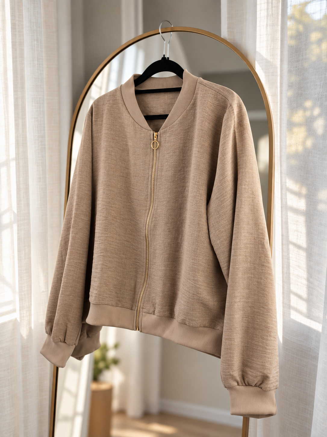 Rustic Chic Zip Up - Sand