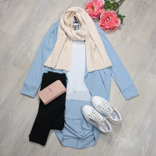 Sky Blue - Lightweight Kimono Cardi
