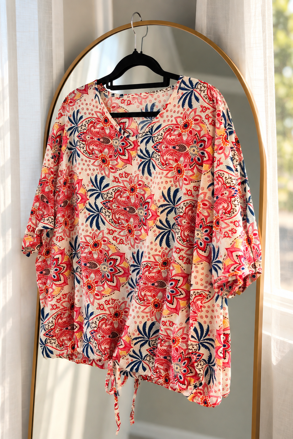 Short Sleeve Verity Tie Top - Sultans Garden