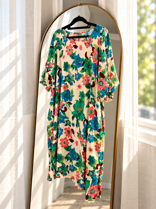 Island Azure - Smock Dress