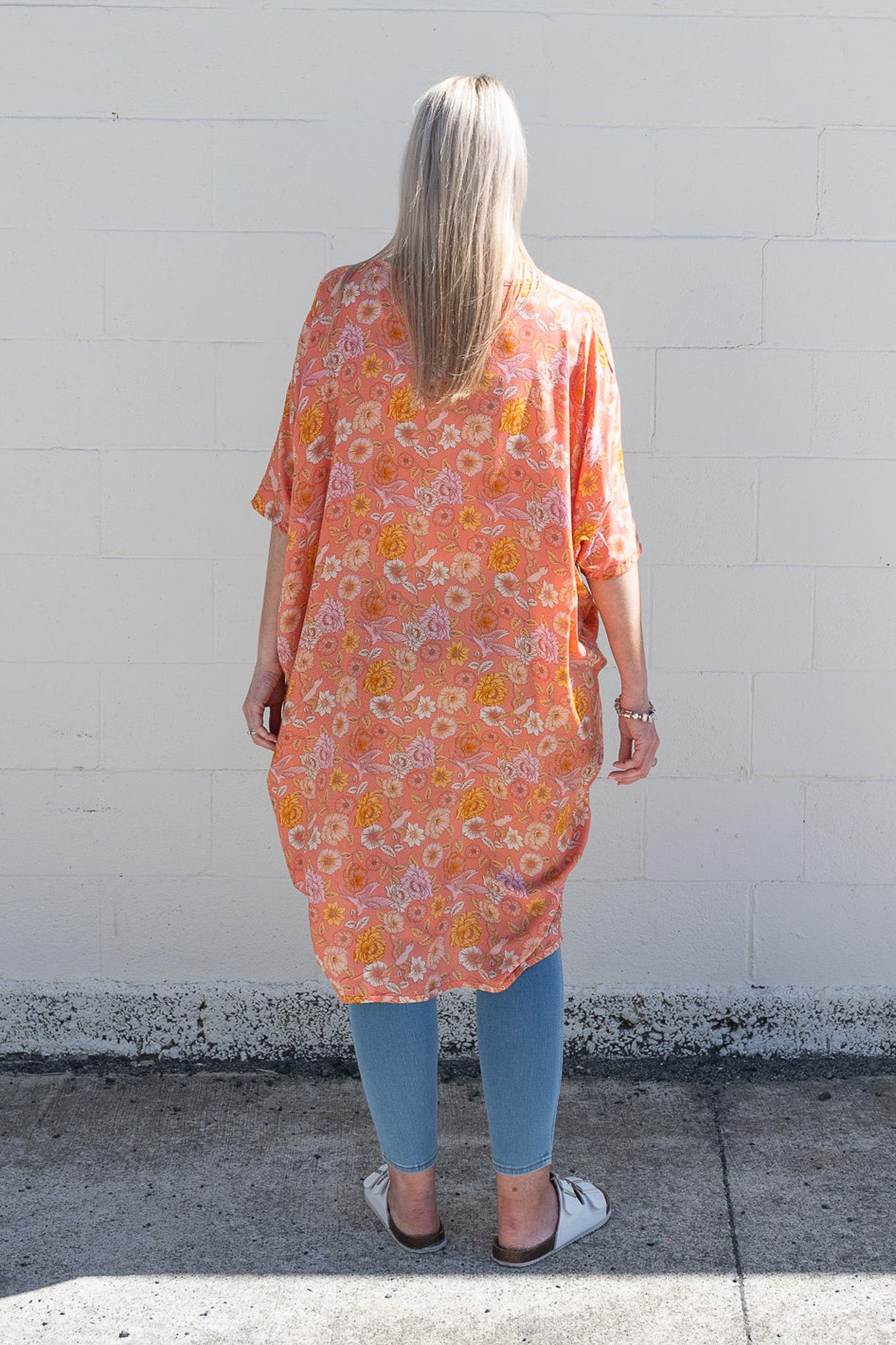 Tangerine Dove - Long Patterned Kimono