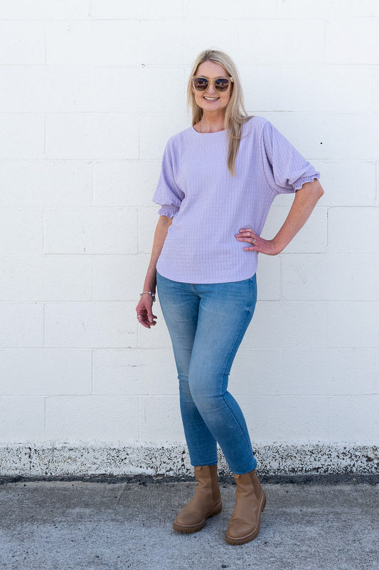 Textured Lilly Top - Lilac