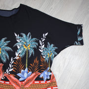 Tropical Palm Draped Top - Solid Collection