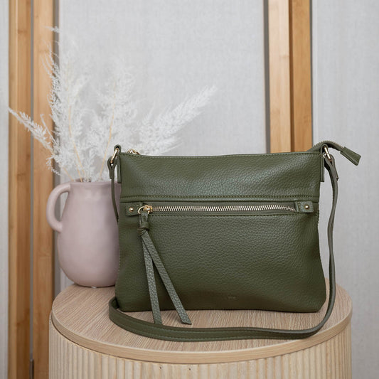 Vegan Leather Thorndon Bag - Olive