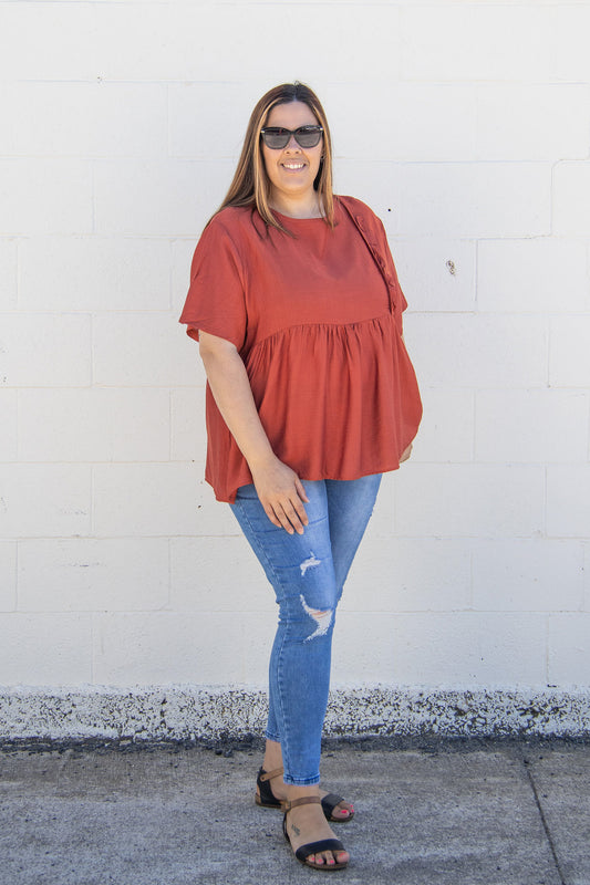 Brick - Frill Detail Tee