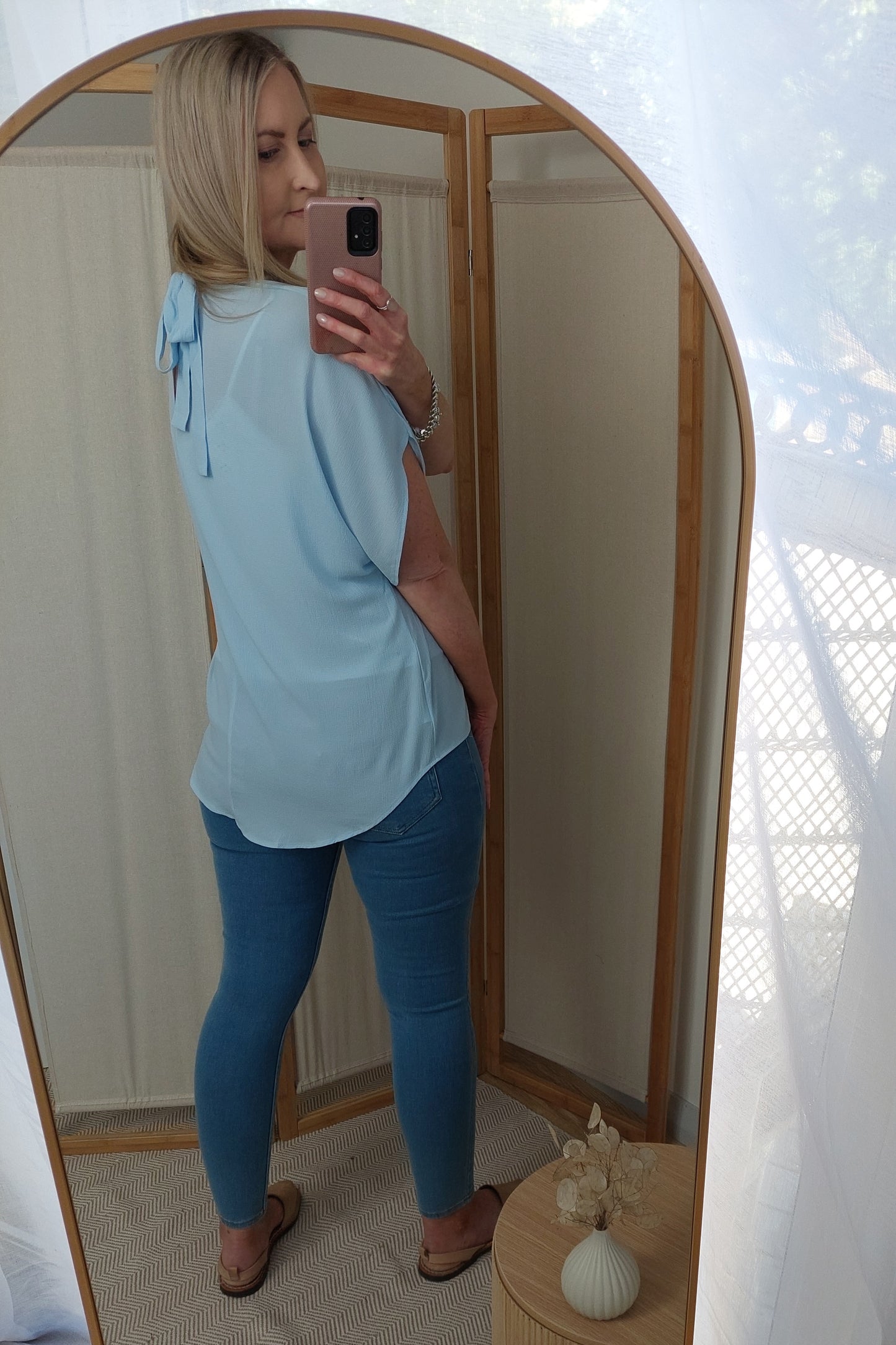 Silky Capsule Top - Baby Blue