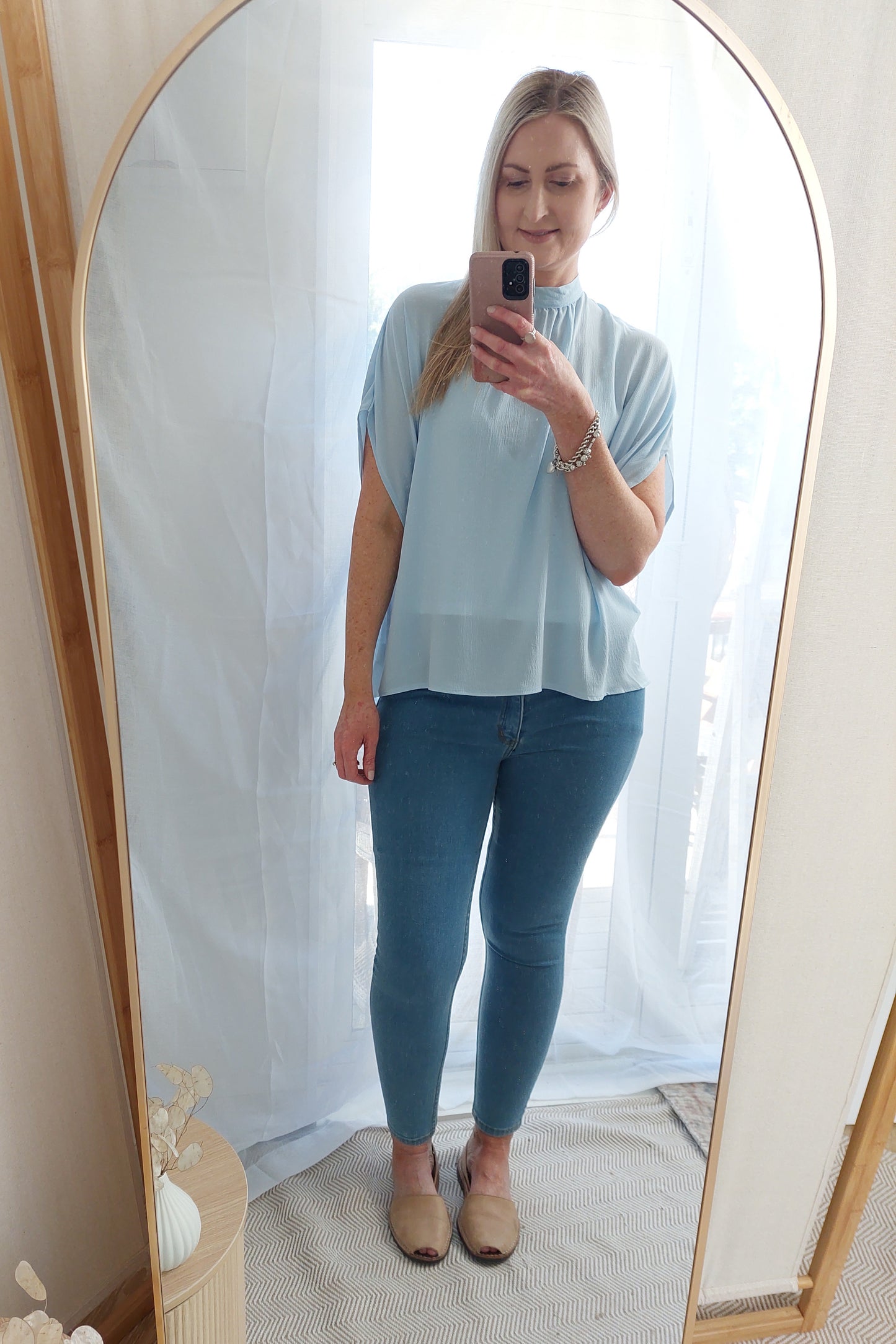 Silky Capsule Top - Baby Blue