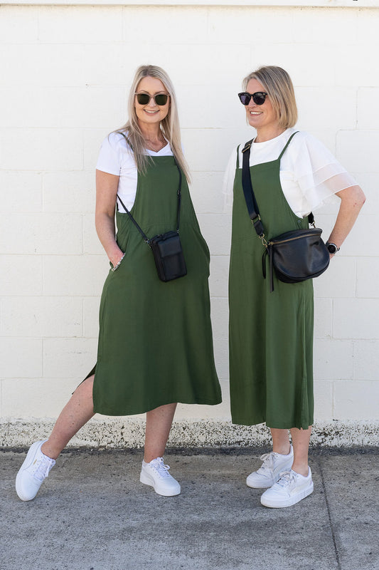 Apron Dress - Olive