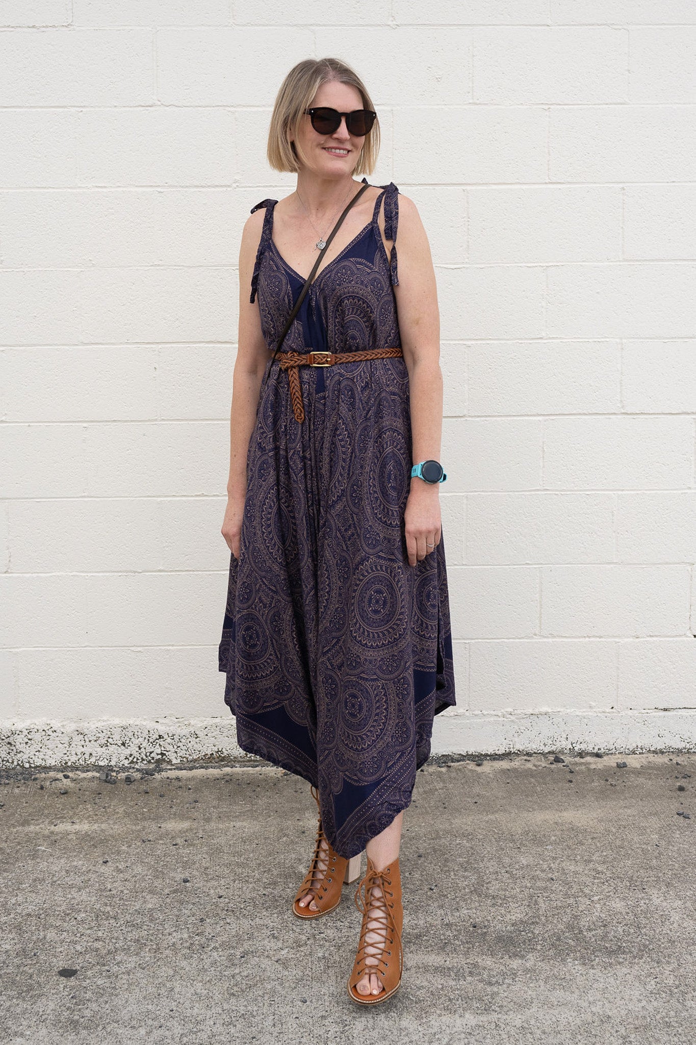 Navy Mandala Resort Jumpsuit