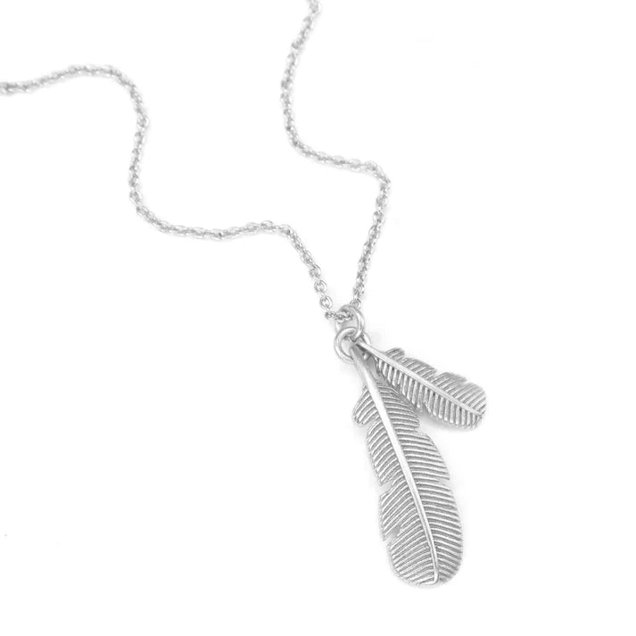 Rua Huia Feather Necklace - Silver