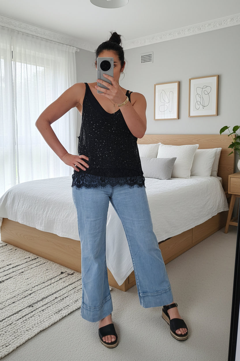 Netted Textured Cami