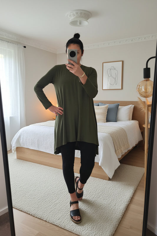 Hi-Lo Punn Tunic - Olive