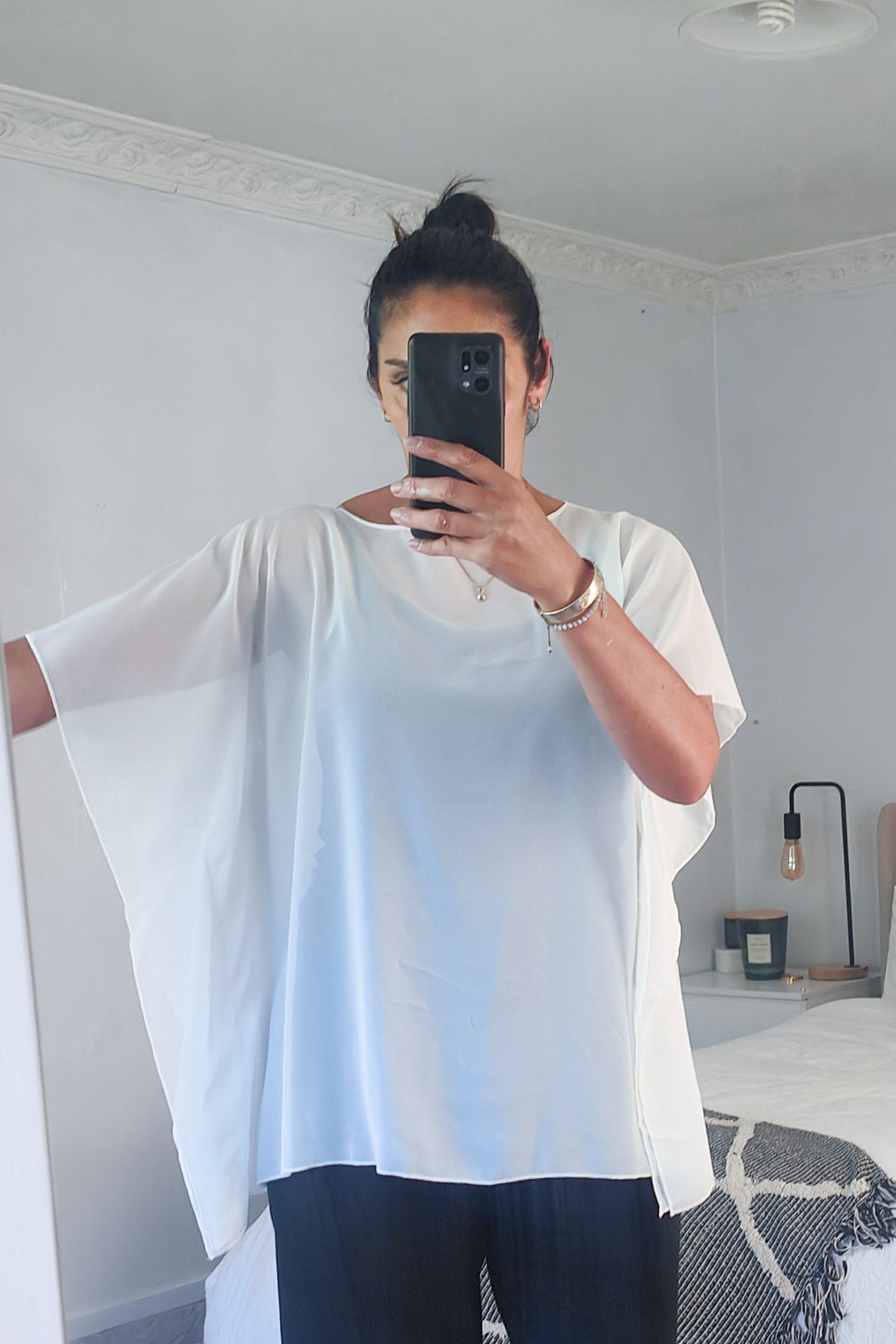 Floaty Chiffon Top - White