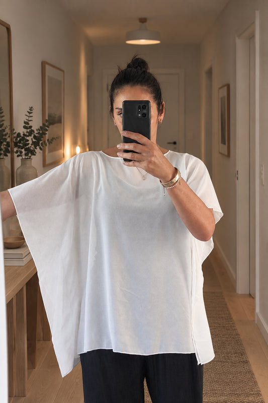 Floaty Chiffon Top - White