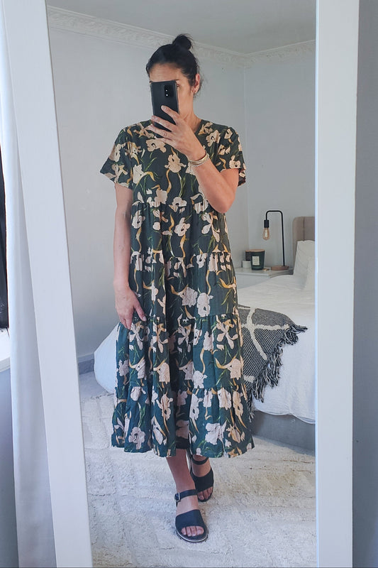 Nula Dress - Green Garden