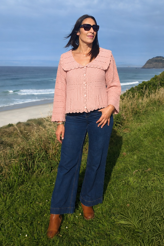 Lucia Knit Cardi - Misty Rose