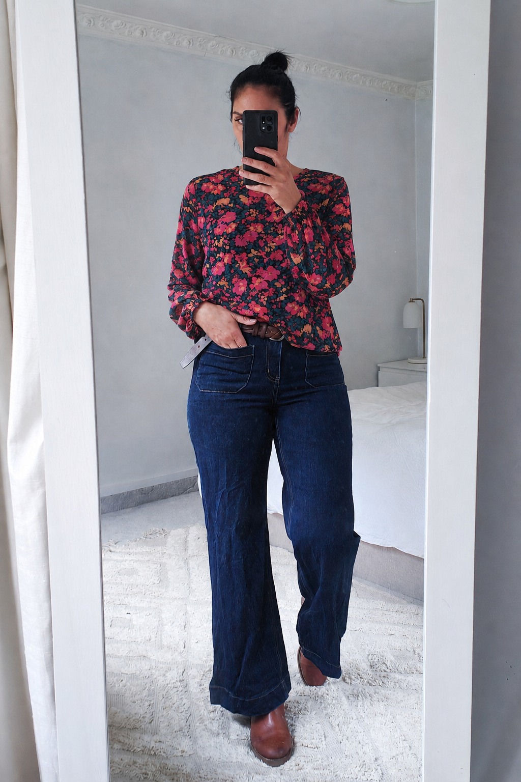 Botanical Rose Mesh Top