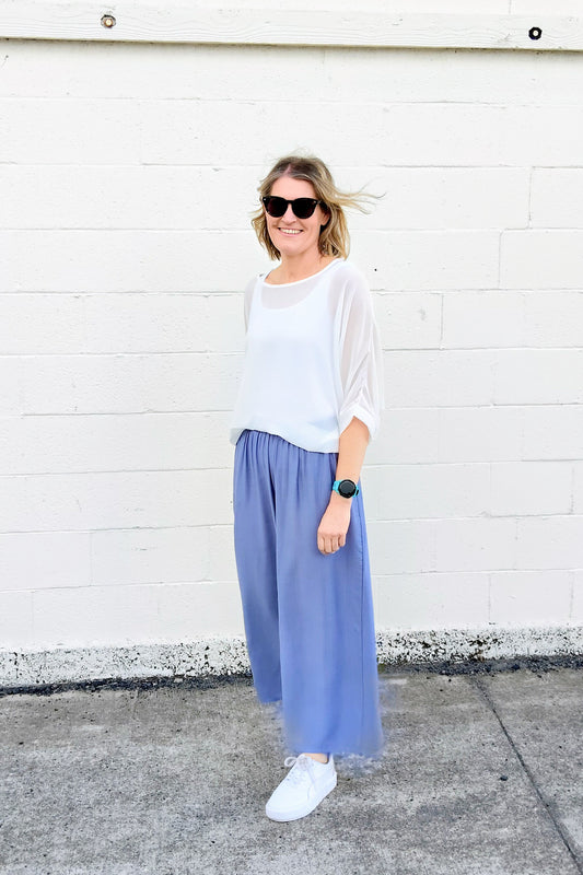 Baby Blue - Straight Leg Pants