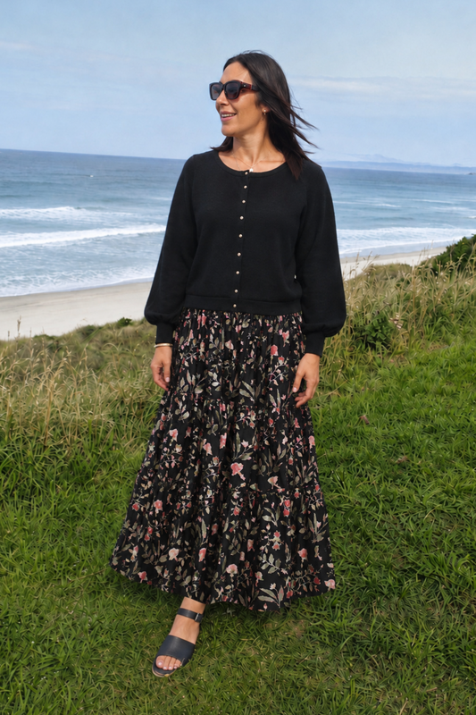 Tiered Victoria Maxi Skirt - Whimsical Woodland