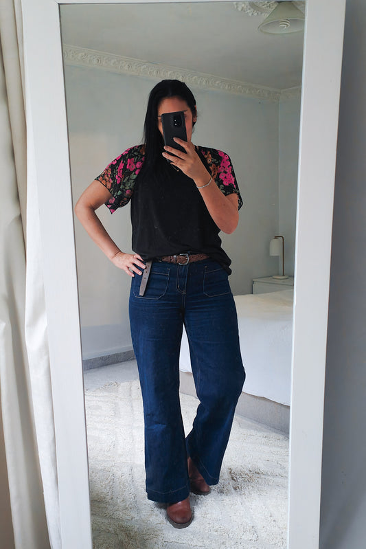 Floral Sleeve Margie Top