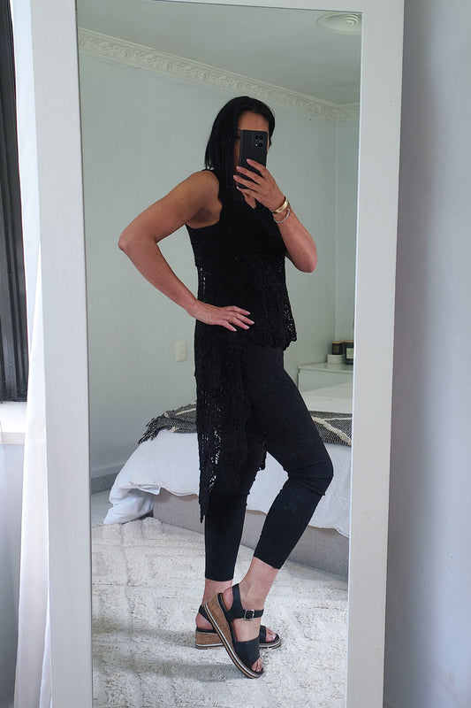 Boho Crochet Sleeveless Overdress/Top