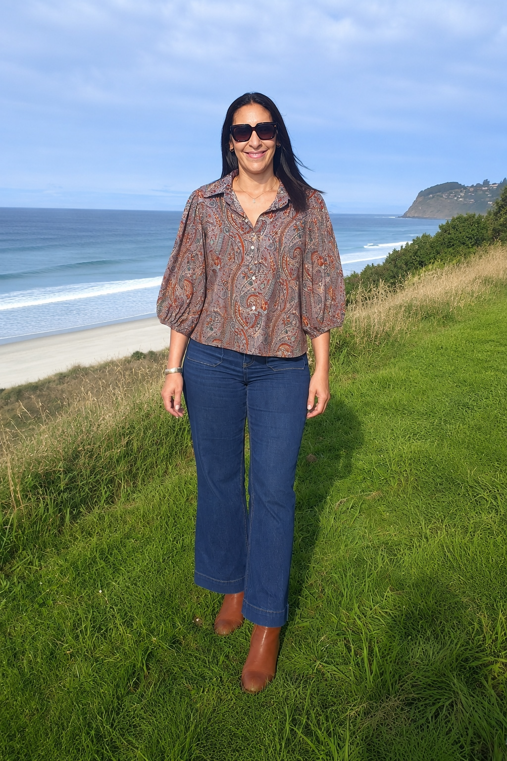 Lilac Paisley - Patterned Mercy Puff Sleeve Shirt