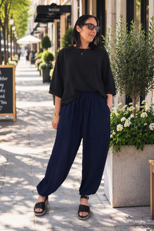Navy Harem Pants