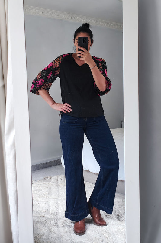 Floral Sleeve Daniela Top