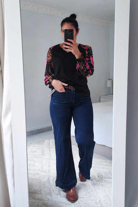 Floral Sleeve Daniela Top