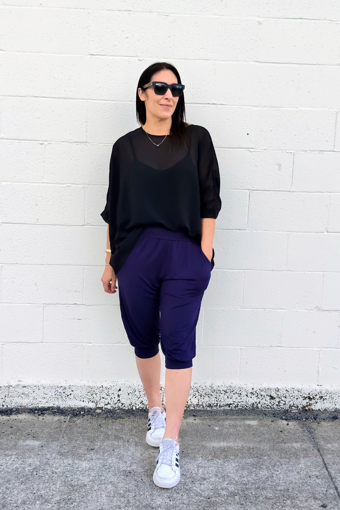 Navy - 3/4 Lounge Pants